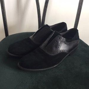 John Varvatos Black Suede Dress Shoes Size 9.5